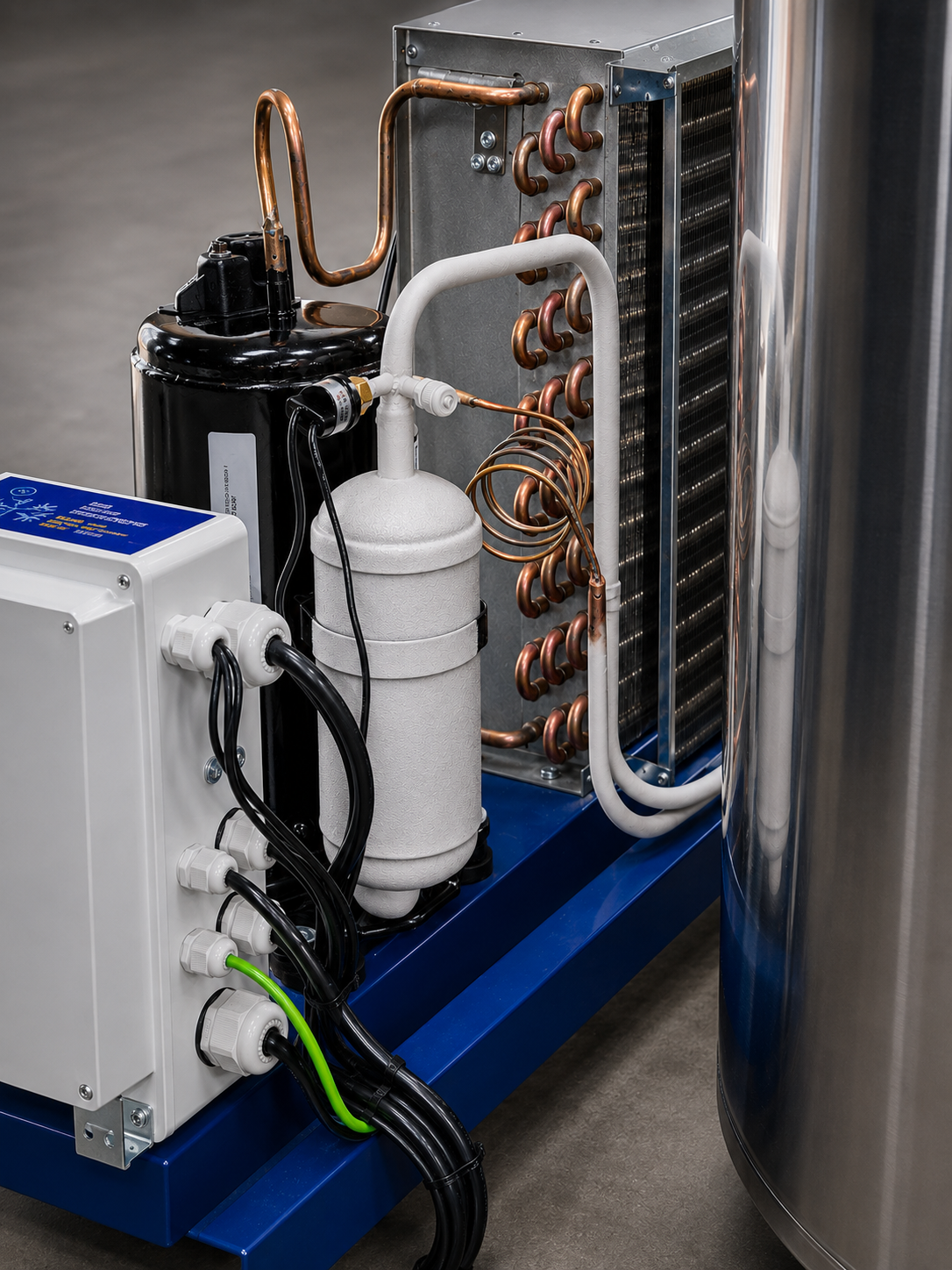 Sistema de refrigeração do resfriador de leite